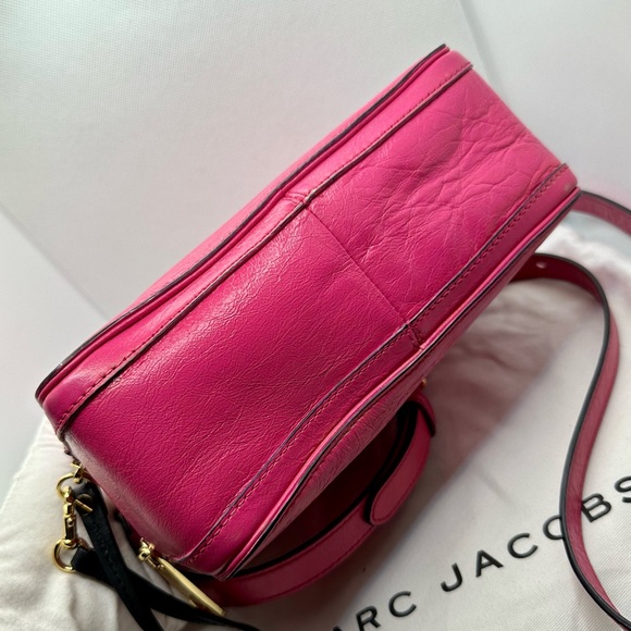EUC Marc Jacobs Diva Pink Distressed Leather The Box 23 Crossbody Bag - Picture 12 of 17